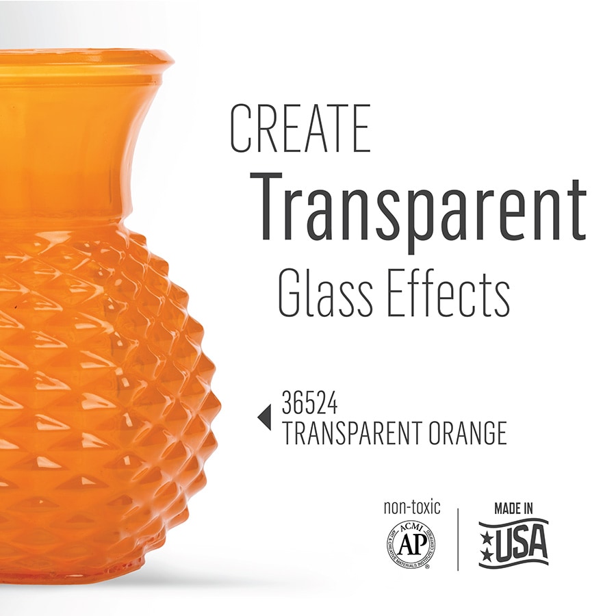FolkArt ® Murano Glass Paint™ Transparent Orange, 2oz. - 36524