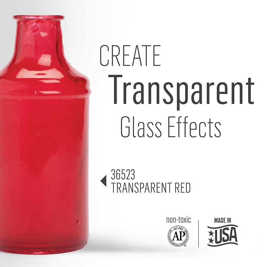 FolkArt ® Murano Glass Paint™ Transparent Red, 2oz. - 36523
