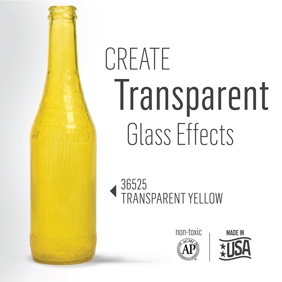 FolkArt ® Murano Glass Paint™ Transparent Yellow, 2oz. - 36525