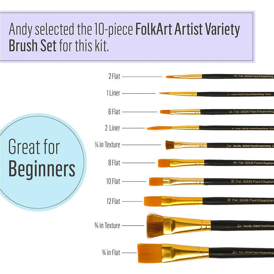 FolkArt ® Art Talk with Andy Jones - Beginner Kit - 96420