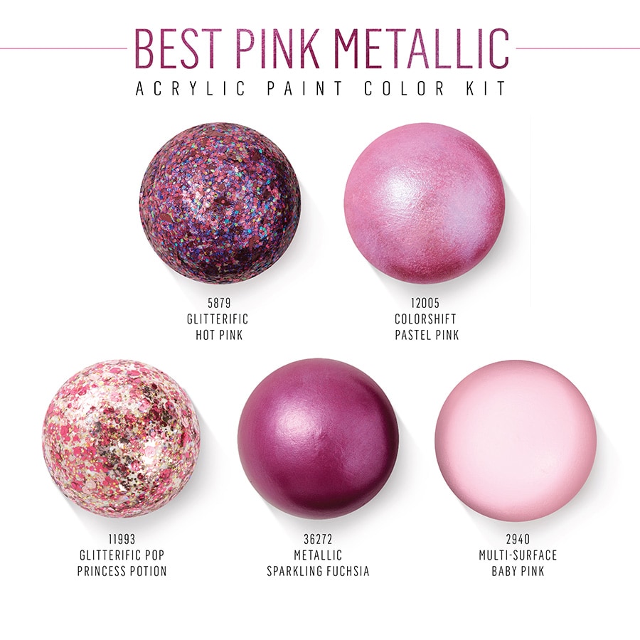FolkArt ® Best Pink Metallic Acrylic Color Kit - 96424