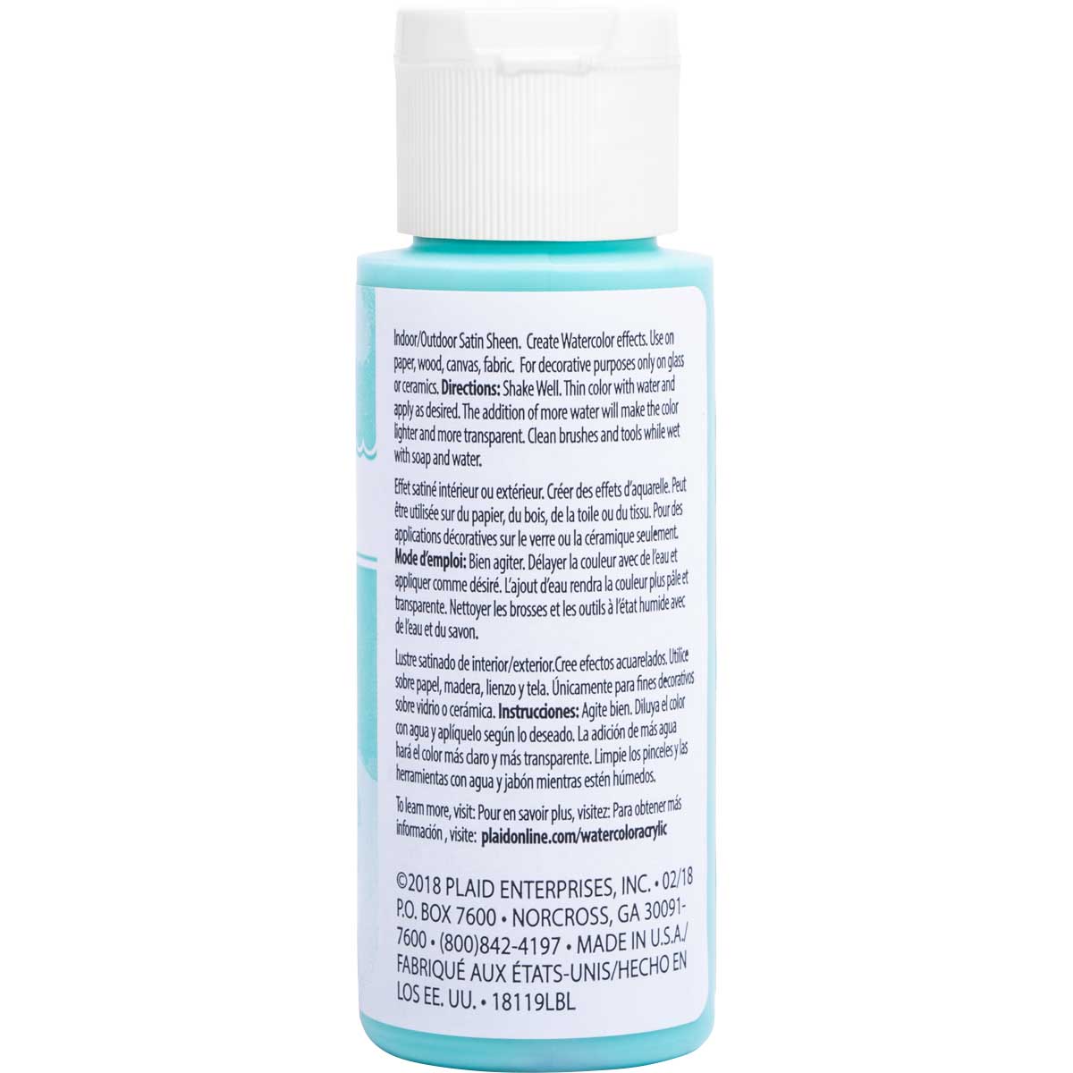 F/A WATERCOLOR ACRYLIC PASTEL TURQUOISE 2 OZ.