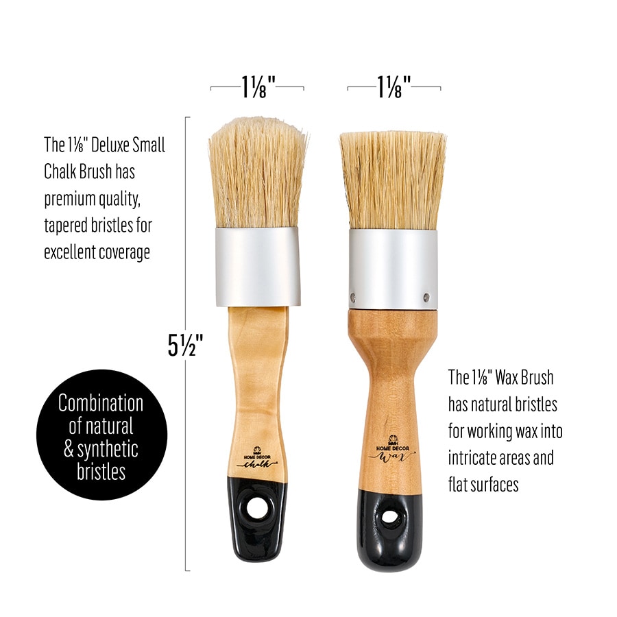 FolkArt ® Home Decor™ Chalk - White/Tan with Brushes, 8 oz. - 96417