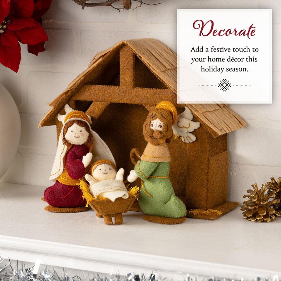 Bucilla ® Seasonal - Felt - 3D Nativity - Holy Family Set of 5 - 89656E