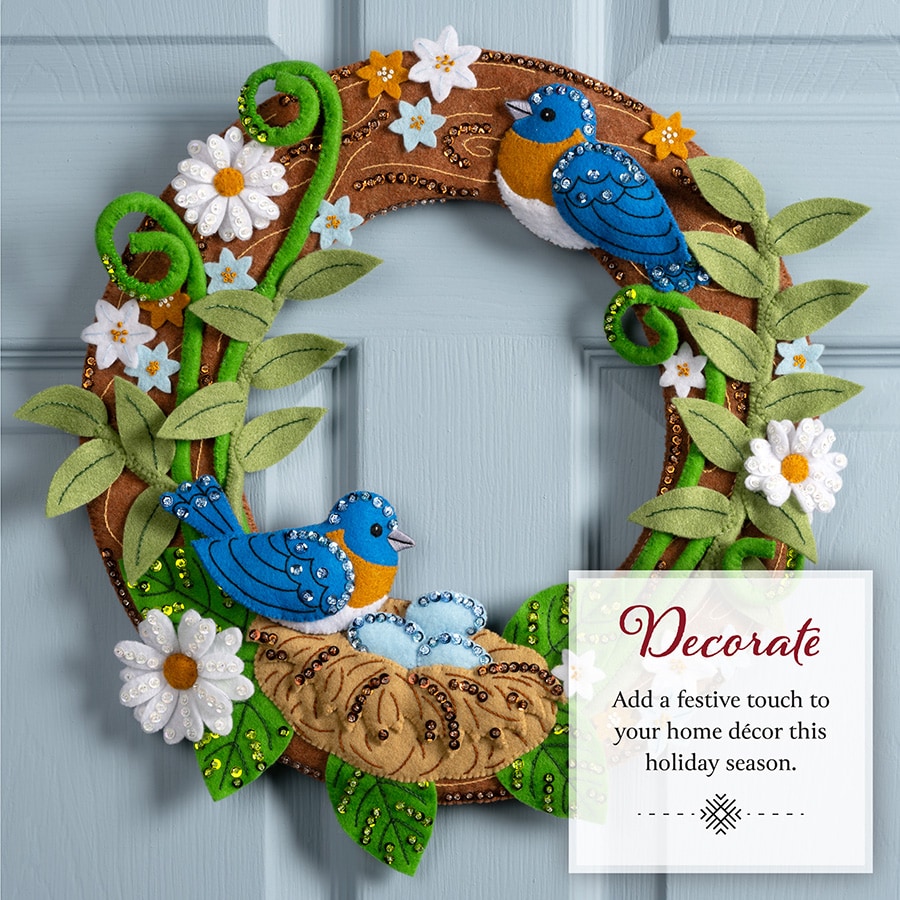 Bucilla ® Seasonal - Felt - Home Decor - Bless this Nest Wreath - 89672E