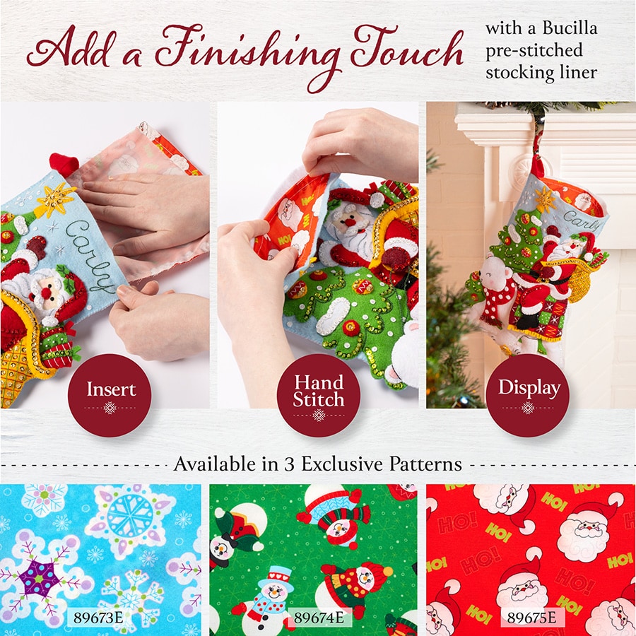 Bucilla ® Seasonal - Felt - Home Decor - Jolly St. Nick Tissue Box Cover - 89678E