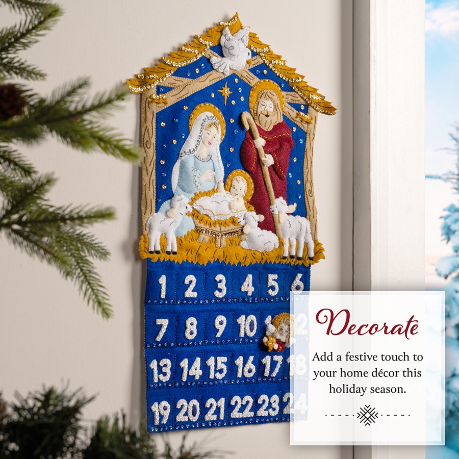 Bucilla ® Seasonal - Felt - Home Decor - Advent Calendar Kits - One Starry Night - 89681E