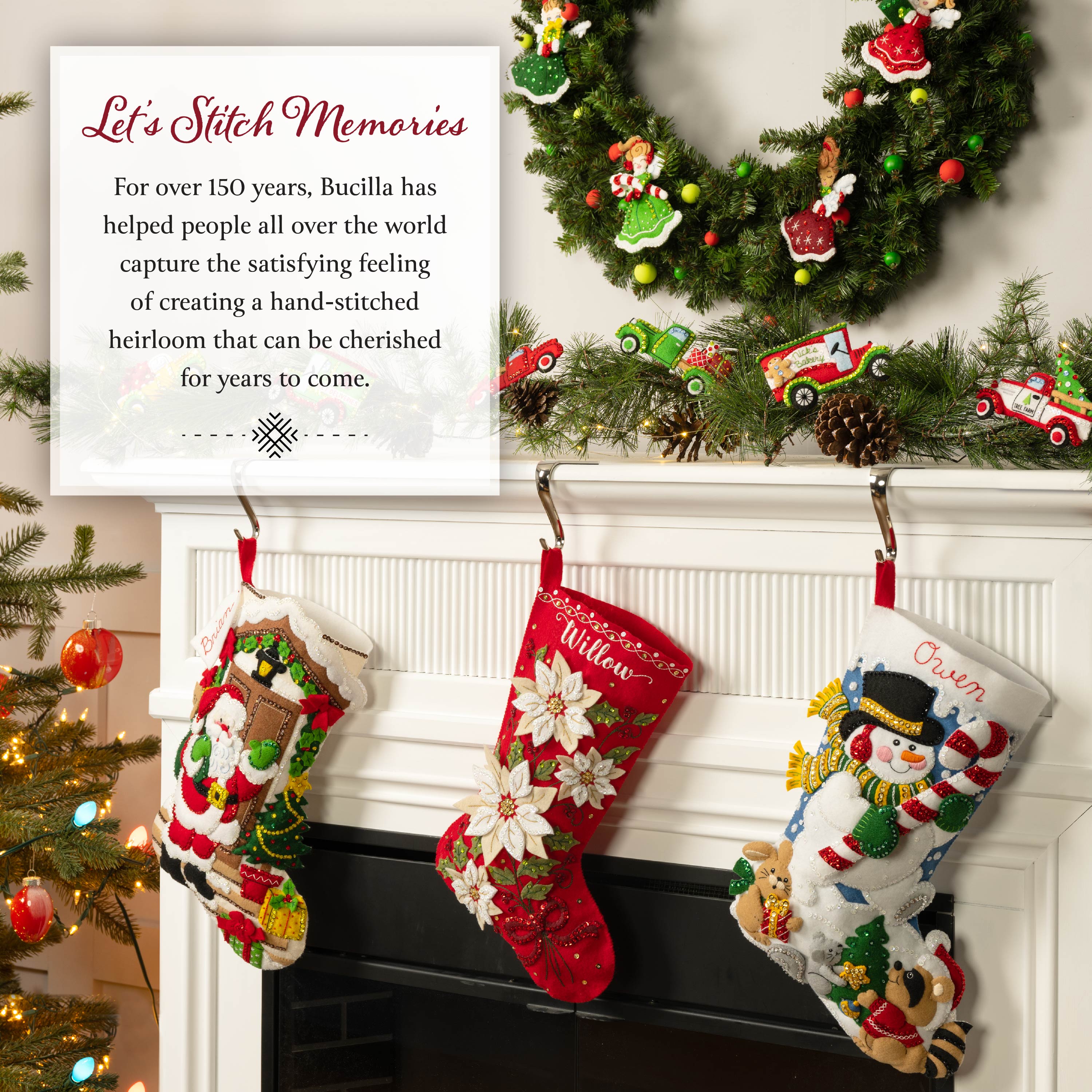 Bucilla ® Seasonal - Felt - Ornament Kits - Arctic Santa and Friends - 89697E