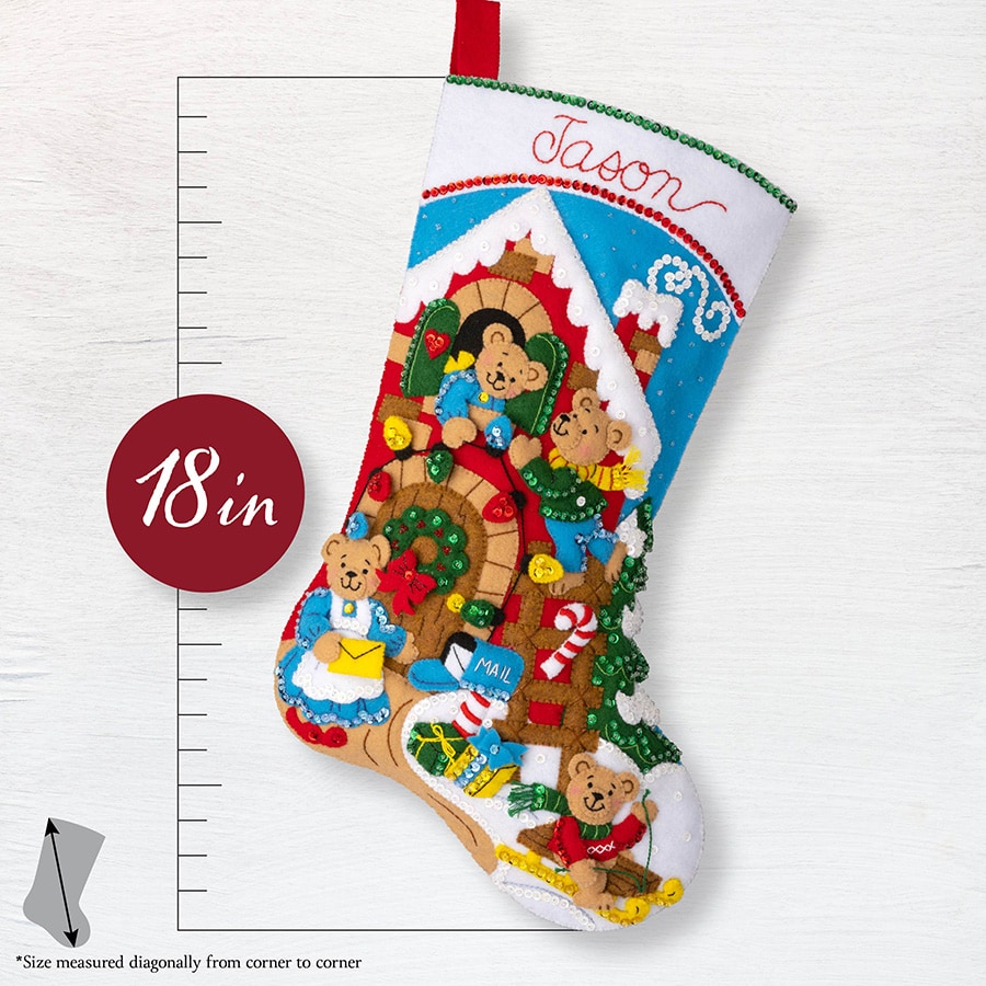 Bucilla ® Seasonal - Felt - Stocking Kits - A Bear-y Merry Christmas - 89597E