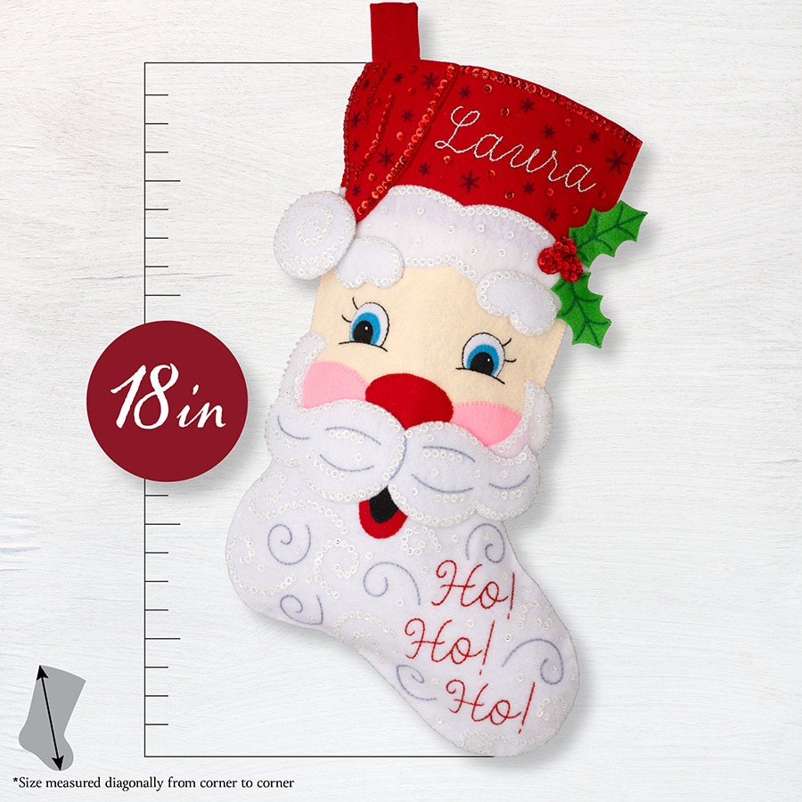 Bucilla ® Seasonal - Felt - Stocking Kits - Cheerful Santa - 89617E
