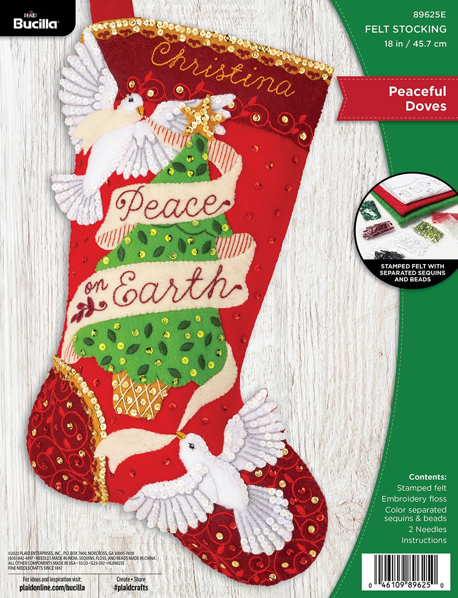 Bucilla ® - Felt - Stocking Kits - Peaceful Doves - 89625E