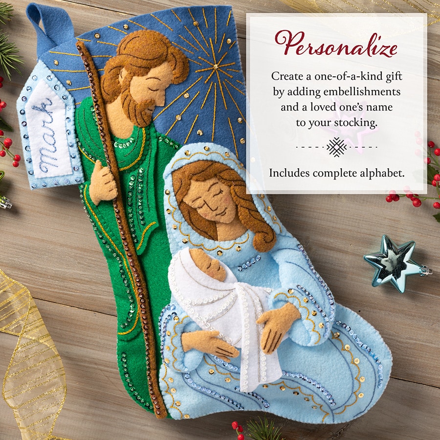 Bucilla ® Seasonal - Felt - Stocking Kits - Peaceful Nativity 89601E