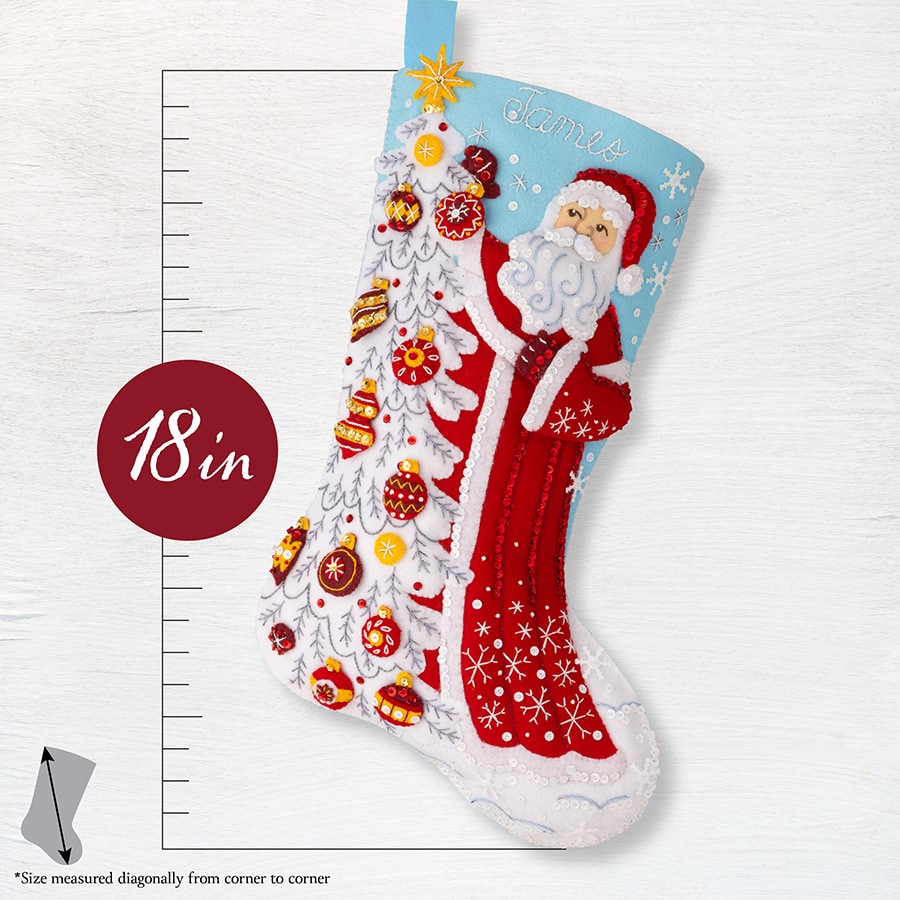 Bucilla ® Seasonal - Felt - Stocking Kits - Snowy St. Nick - 89685E