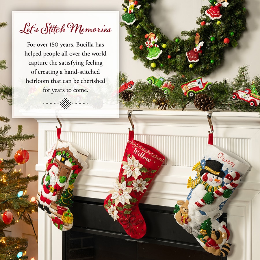 Bucilla ® Seasonal - Felt - Stocking Kits - Snowy St. Nick - 89685E