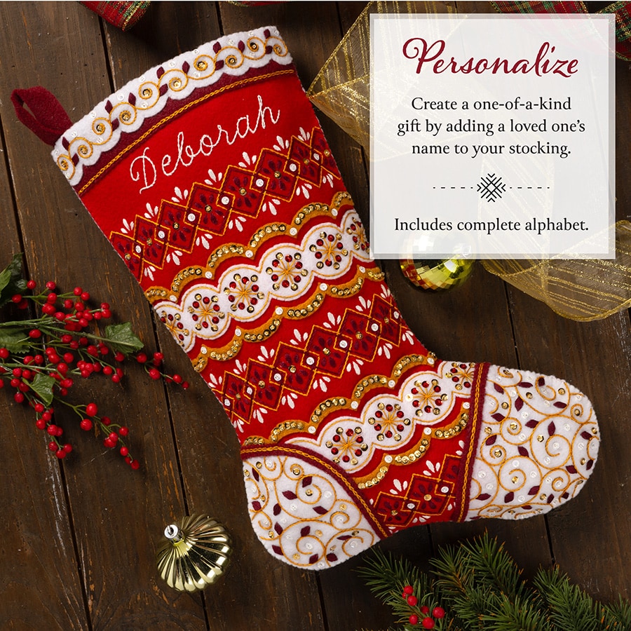 Bucilla ® Seasonal - Felt - Stocking Kits - Timeless Elegance - 89680E