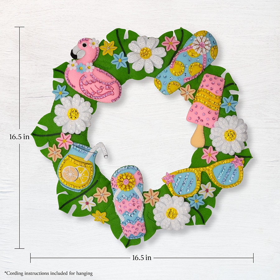 Bucilla ® Seasonal - Felt - Home Decor - Summer Fun Wreath - 89706E