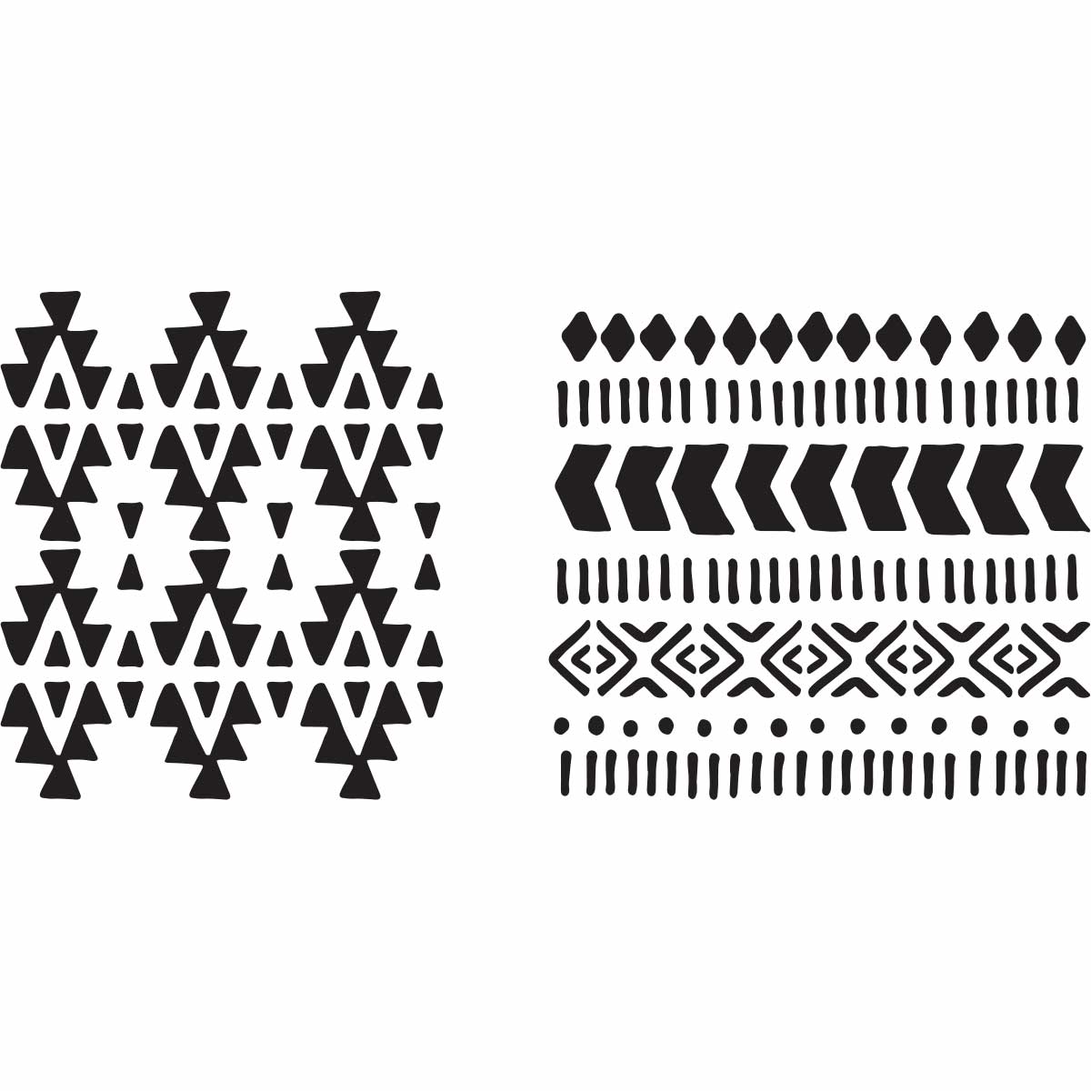 Fabric Creations™ Adhesive Stencils - Aztec, 6