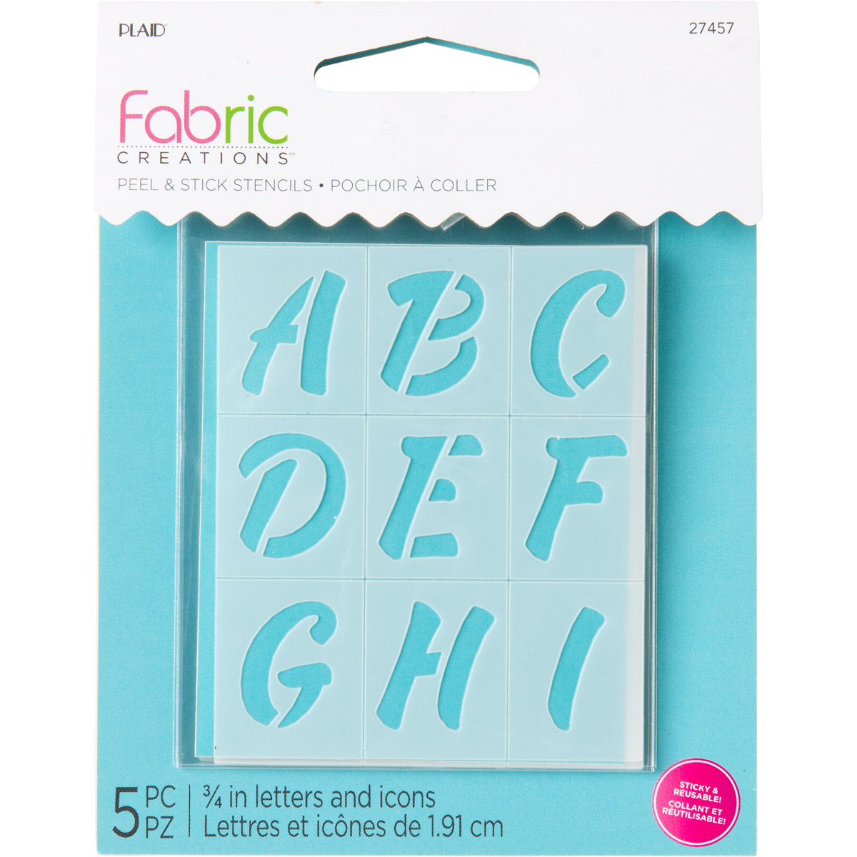 Fabric Creations™ Adhesive Stencils - Mini - Alphabet Sweets, 2-1/2