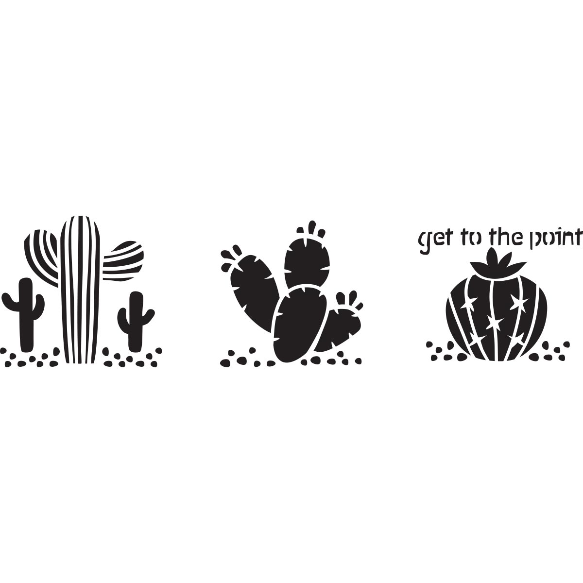 Fabric Creations™ Adhesive Stencils - Mini - Cactus, 3