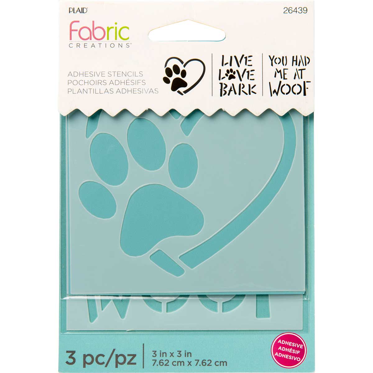 Fabric Creations™ Adhesive Stencils - Mini - Dog, 3