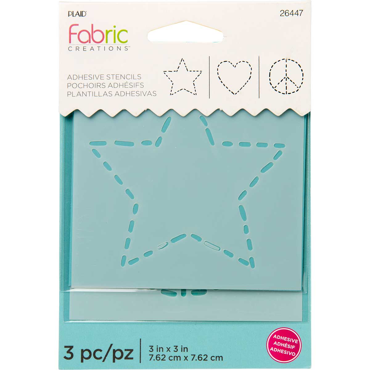 Fabric Creations™ Adhesive Stencils - Mini - Star, 3