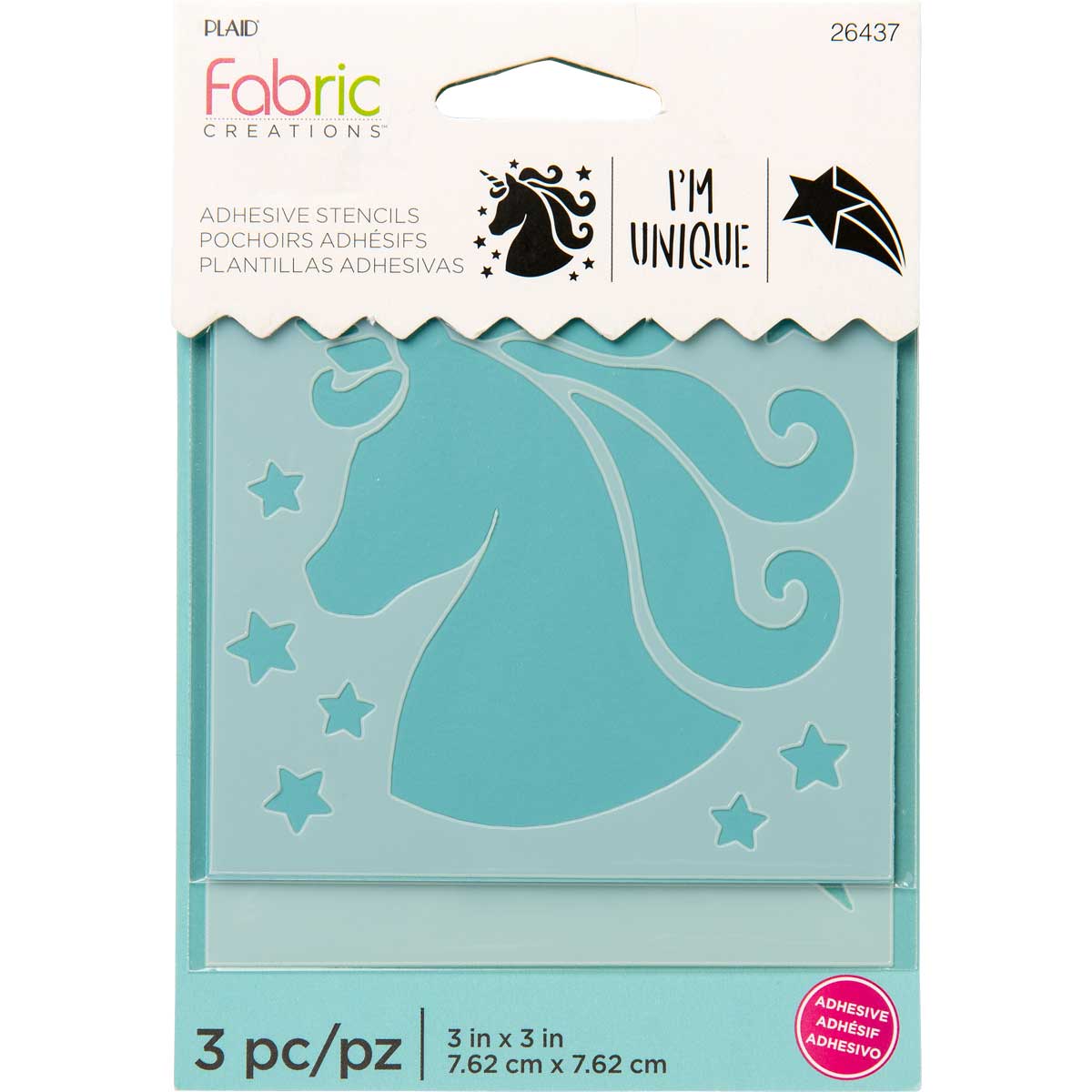 Fabric Creations™ Adhesive Stencils - Mini - Unicorn, 3