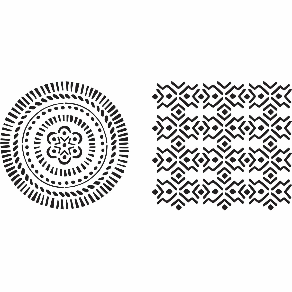 Fabric Creations™ Adhesive Stencils - Tribal, 6
