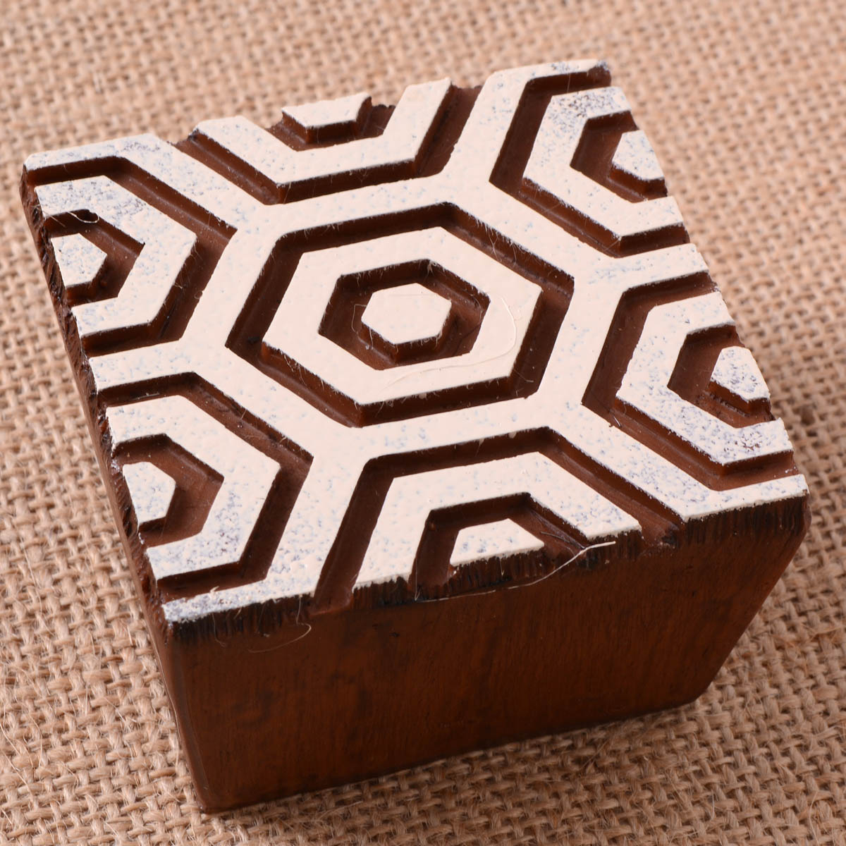 Fabric Creations™ Block Printing Stamps - Medium - Hex Honeycomb