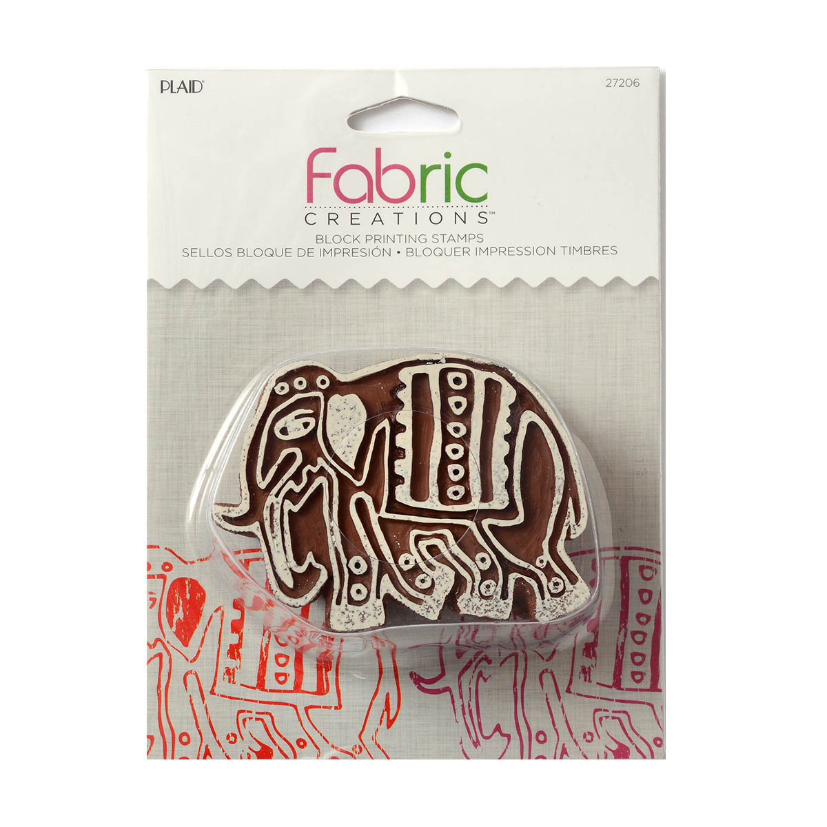 Fabric Creations™ Block Printing Stamps - Medium - Parade Elephant