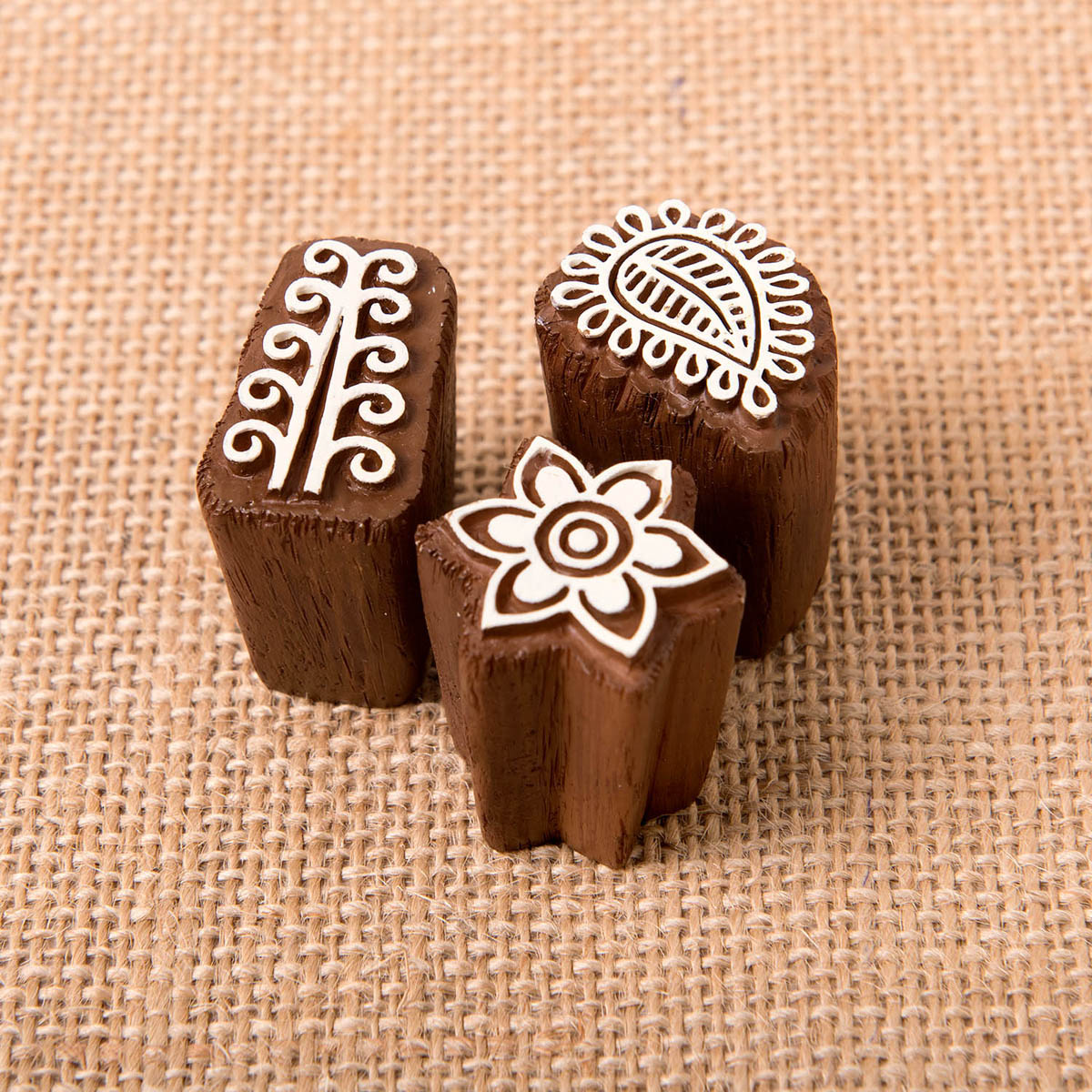 Fabric Creations™ Block Printing Stamps - Mini Set - Traditional Indian