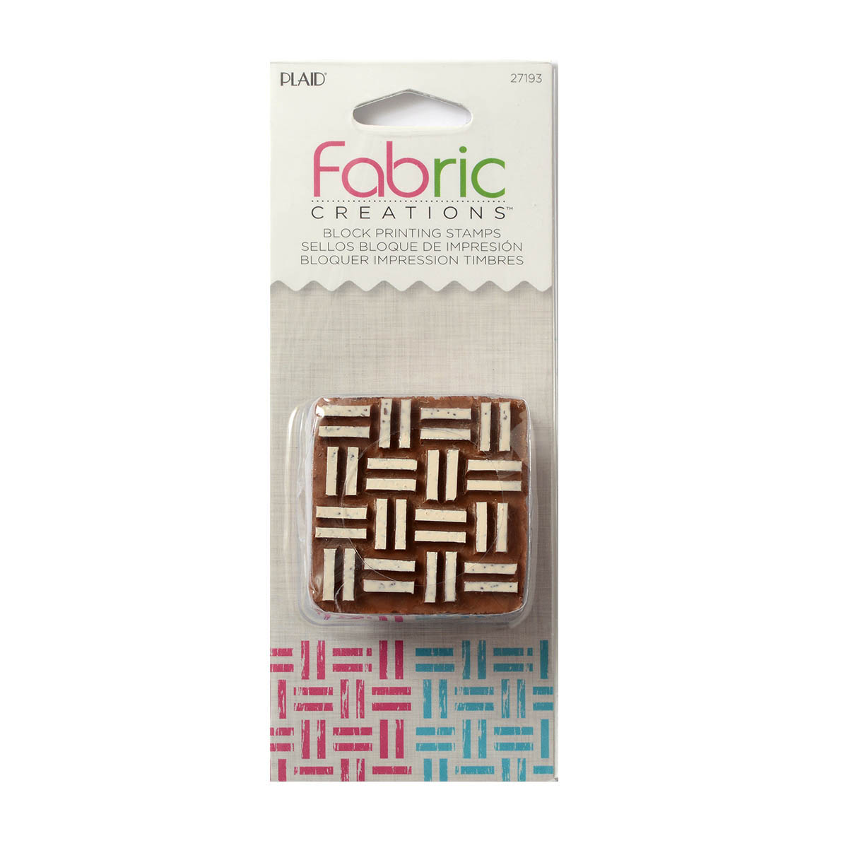 Fabric Creations™ Block Printing Stamps - Small - Basket Weave - 27193