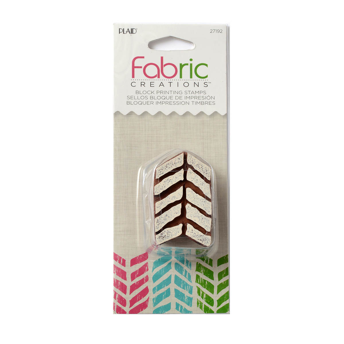 Fabric Creations™ Block Printing Stamps - Small - Tribal Chevron - 27192