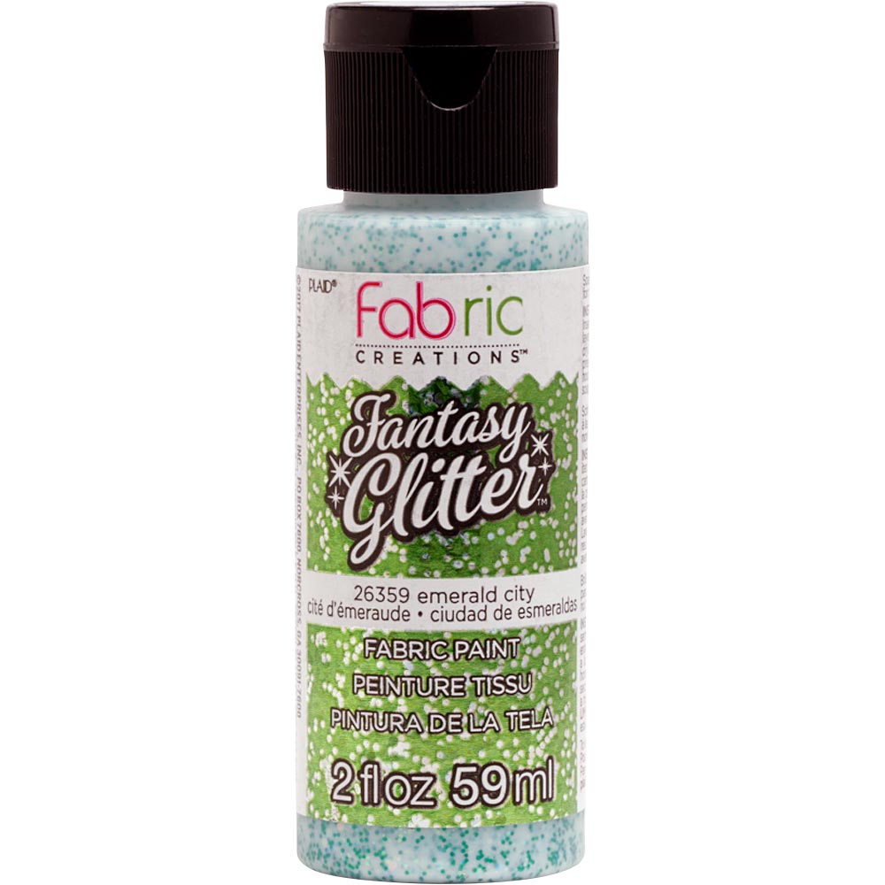 Fabric Creations™ Fantasy Glitter™ Fabric Paint - Emerald City, 2 oz. - 26359