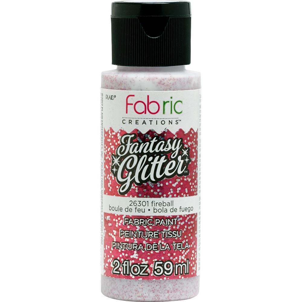 Fabric Creations™ Fantasy Glitter™ Fabric Paint - Fireball, 2 oz. - 26301