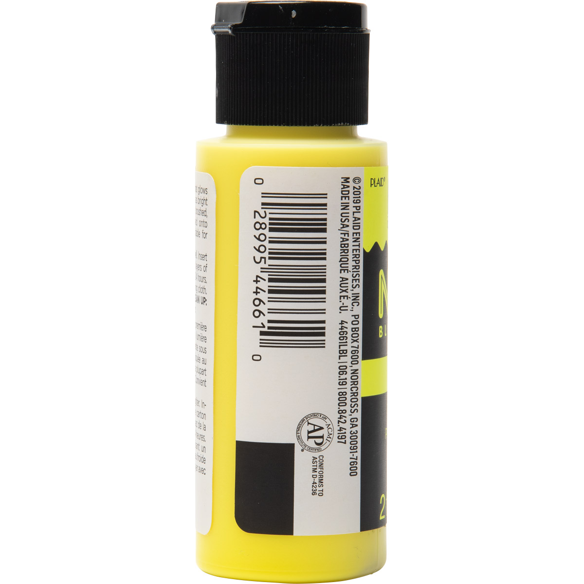 Fabric Creations™ Neon Black Light Fabric Paint - Yellow, 2 oz. - 44661
