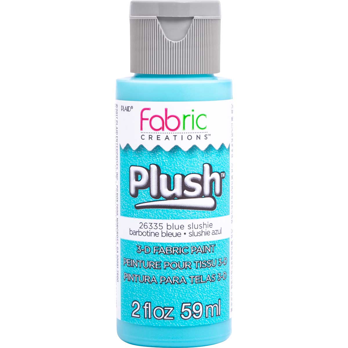 Fabric Creations™ Plush™ 3-D Fabric Paints - Blue Slushie, 2 oz. - 26335