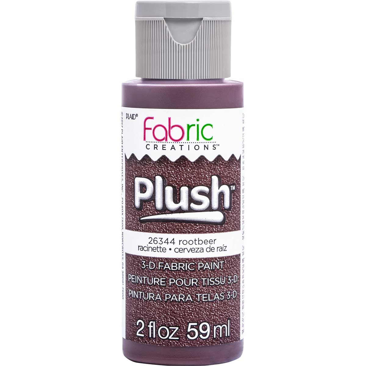 Fabric Creations™ Plush™ 3-D Fabric Paints - Rootbeer, 2 oz. - 26344