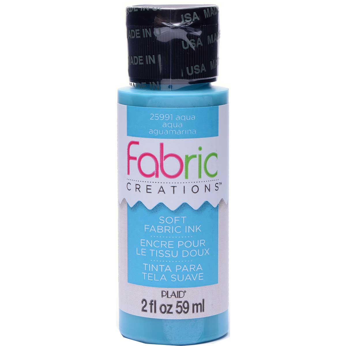 Fabric Creations™ Soft Fabric Inks - Aqua, 2 oz. - 25991