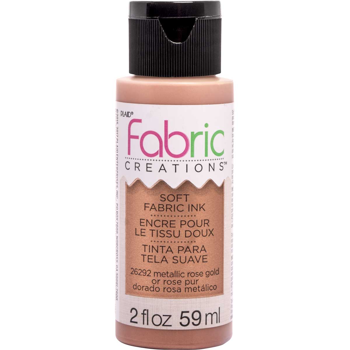 Fabric Creations™ Soft Fabric Inks - Metallic Rose Gold, 2 oz. - 26292