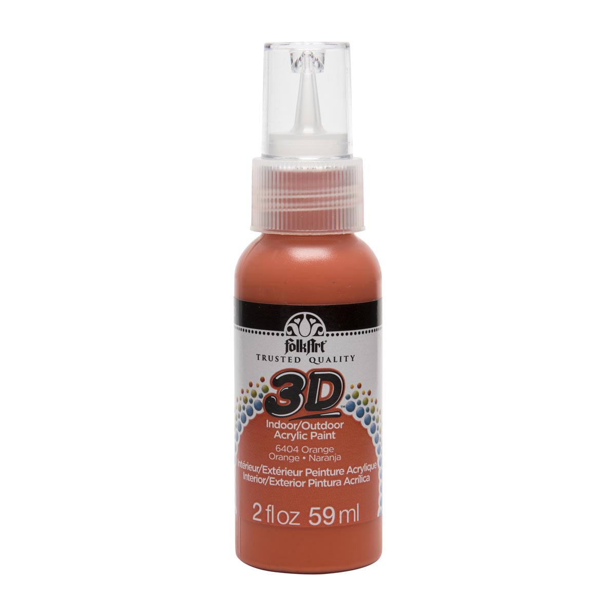 FolkArt ® 3D™ Acrylic Paint - Orange, 2 oz. - 6404