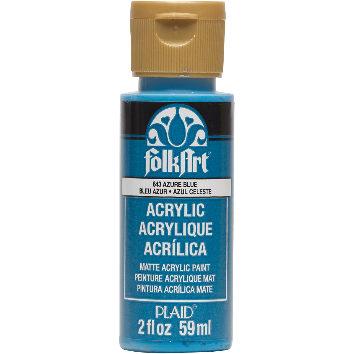 FolkArt ® Acrylic Colors - Azure Blue, 2 oz. - 643