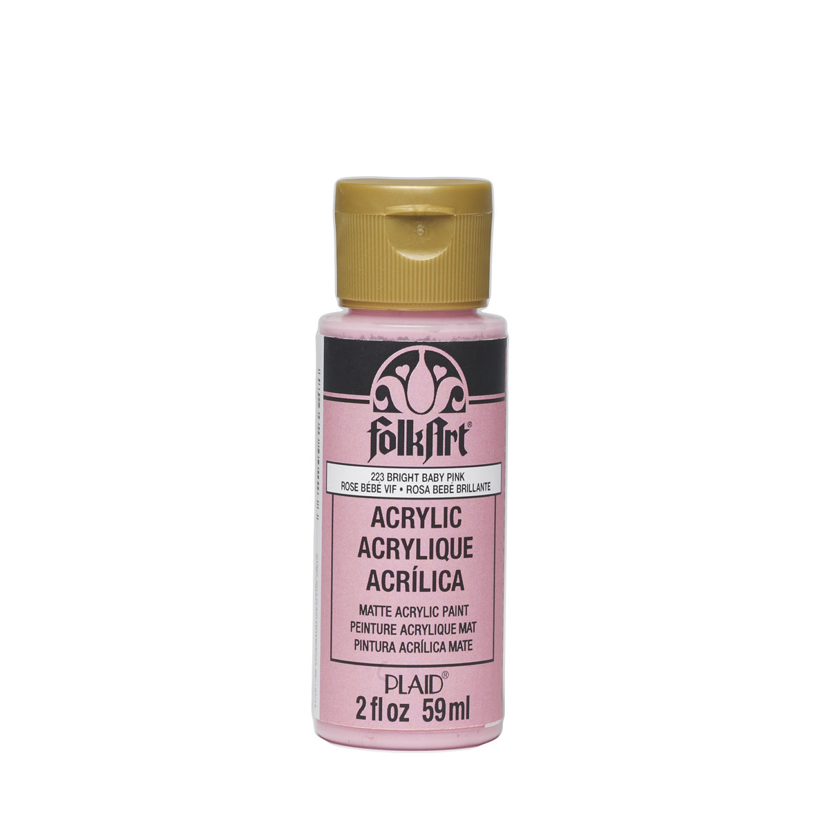 FolkArt ® Acrylic Colors - Bright Baby Pink, 2 oz. - 223