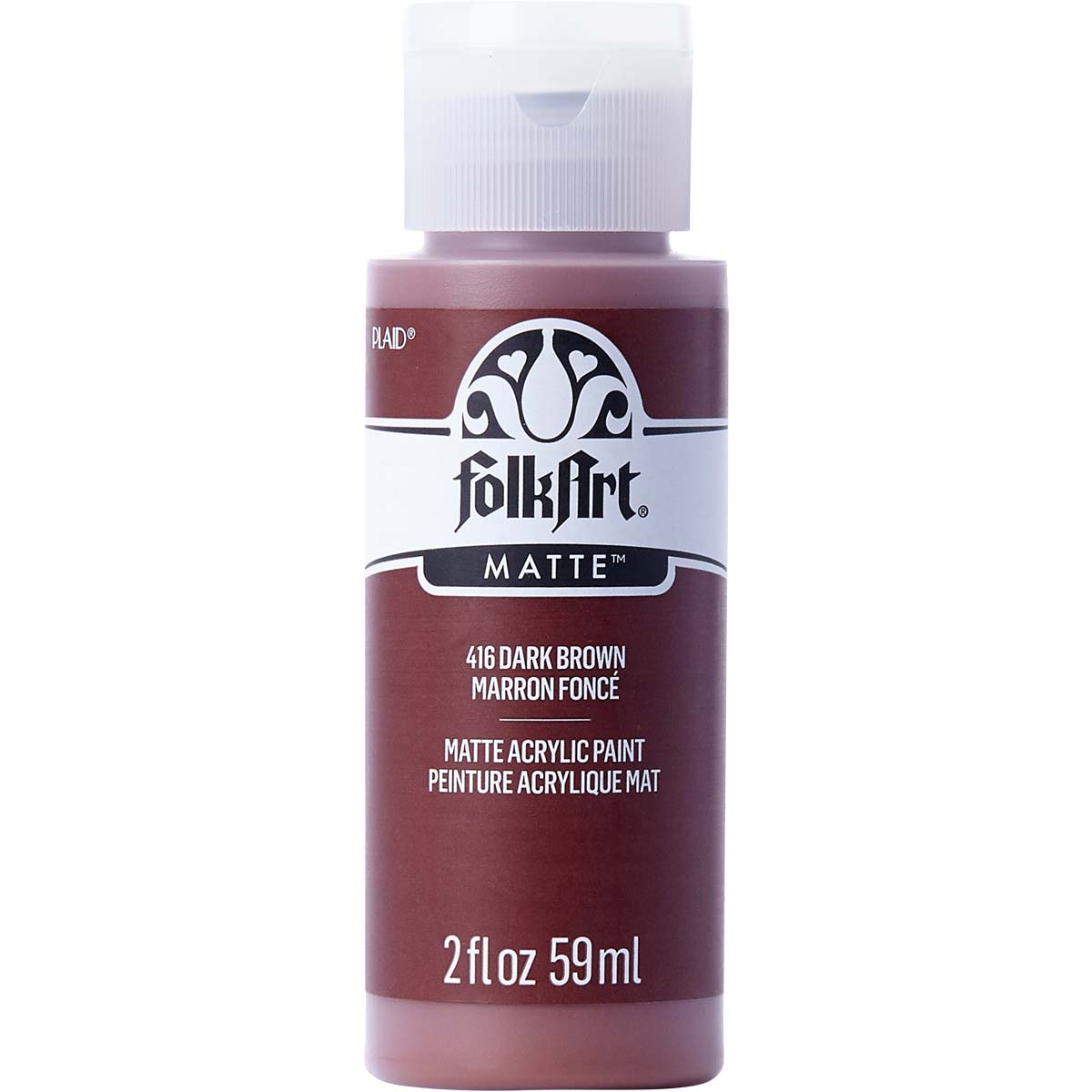 FolkArt ® Acrylic Colors - Dark Brown, 2 oz. - 416