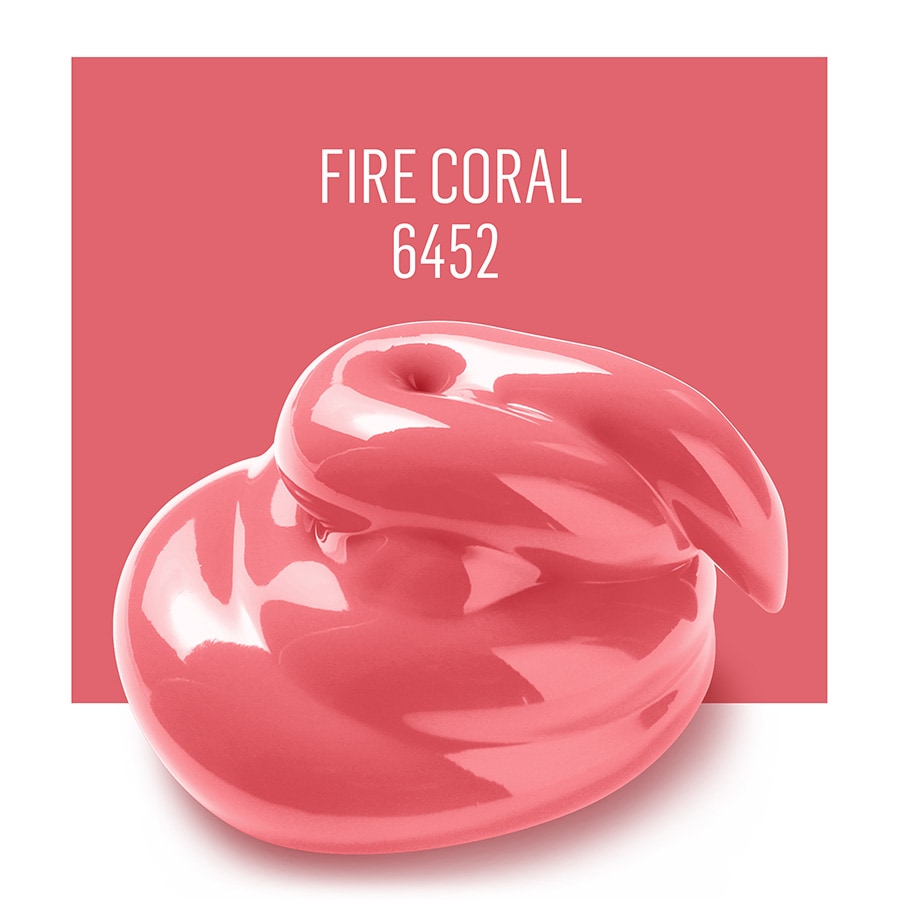 FolkArt ® Acrylic Colors - Fire Coral, 2 oz. - 6452