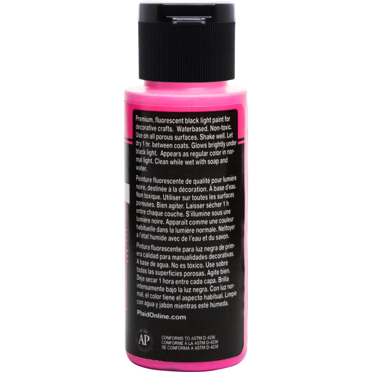 FolkArt ® Acrylic Colors - Fluorescent Glow - Pink, 2 oz. - 2717