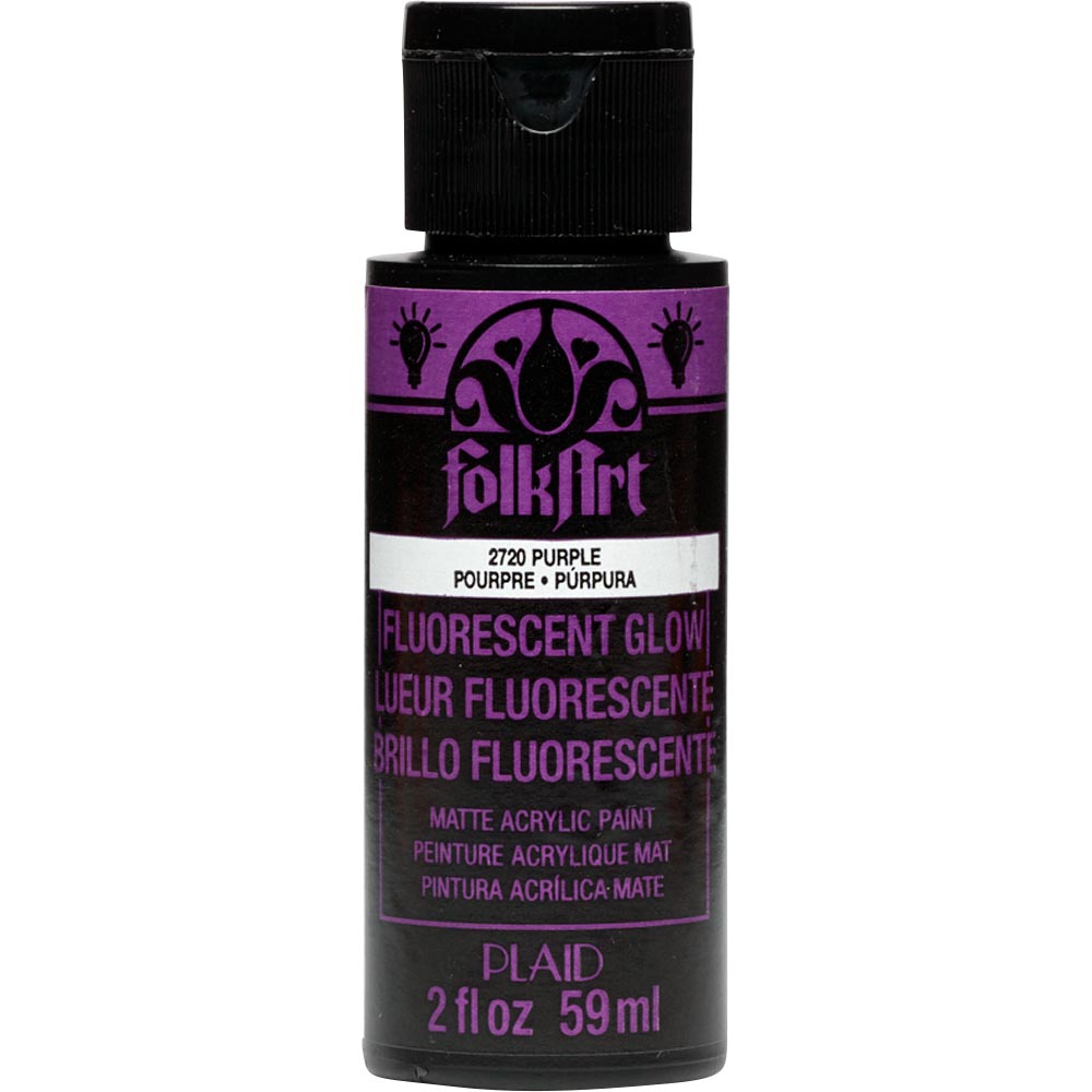 FolkArt ® Acrylic Colors - Fluorescent Glow - Purple, 2 oz. - 2720
