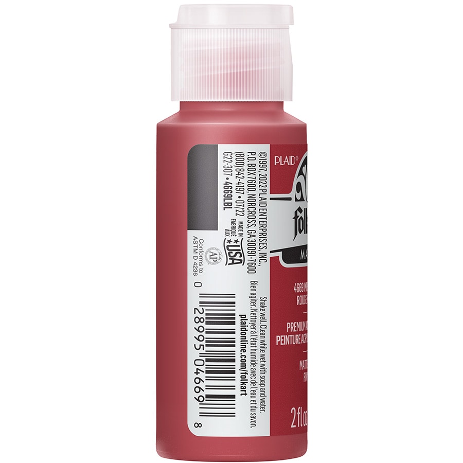 FolkArt ® Acrylic Colors - Imperial Red, 2 oz. - 4669