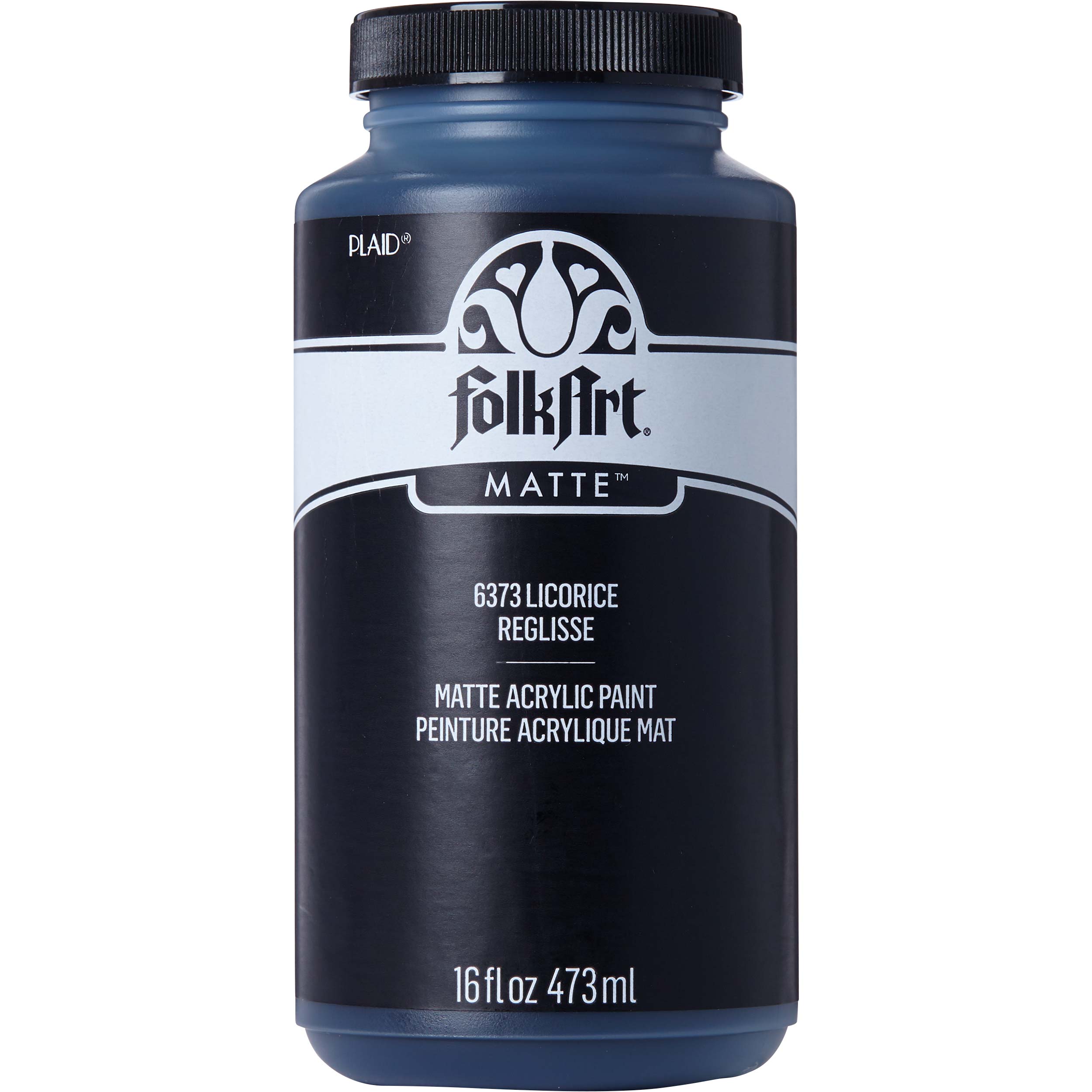 FolkArt ® Acrylic Colors - Licorice, 16 oz. - 6373