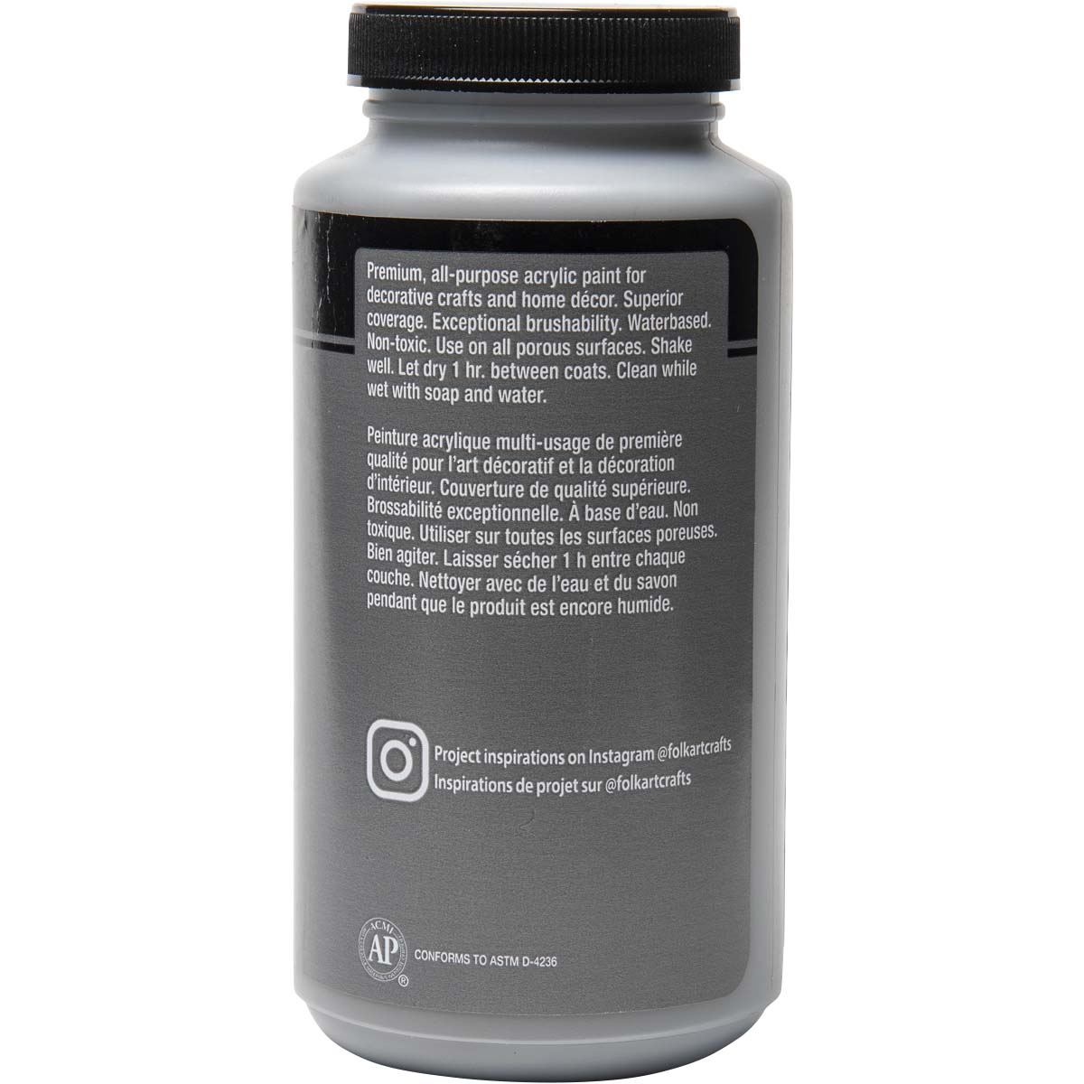 FolkArt ® Acrylic Colors - Medium Gray, 16 oz. - 6372
