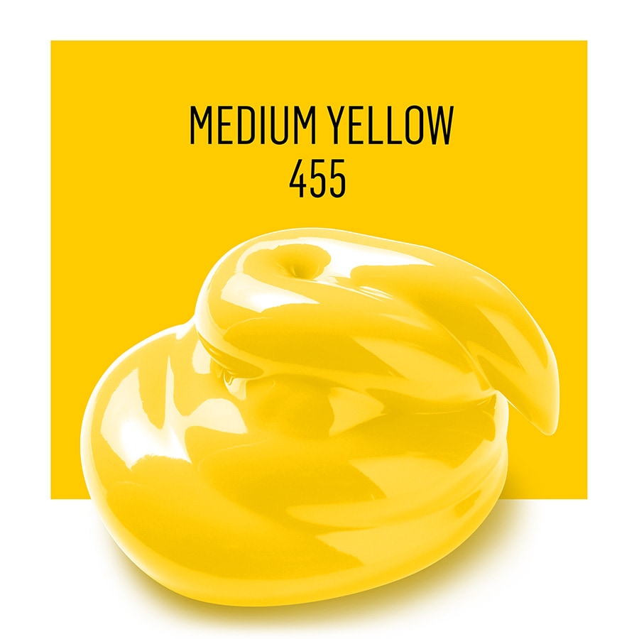 FolkArt ® Acrylic Colors - Medium Yellow, 2 oz. - 455